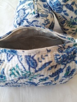Grande trousse de maquillage matelassée en coton écologique, motif fruits, pochette de voyage pour cosmétiques, étui à fermeture éclair