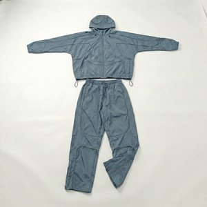 Custom <b>Polyester</b> Zip up Oversized Reflective Waterproof Windproof Nylon Jacket and Track Pants <b>Jogger</b> Sets Nylon Tracksuit - Product Image 1
