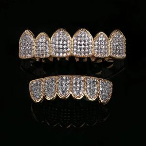 Gril personnalisé hip hop glacé vvs moissanite Gril à dents VVS Moissanite Grilles à dents en or massif 14K pour hommes - Product Image 6
