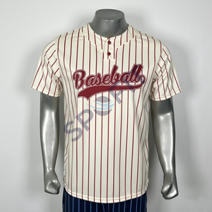 Venta caliente Pinstripe Baseball Jersey Ropa deportiva Personalizable Uniforme de béisbol Bordado Ropa de equipo transpirable de secado rápido - Product Image 1