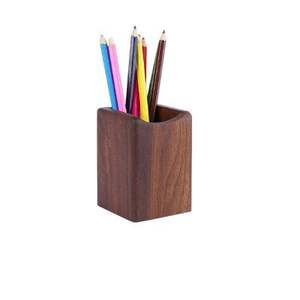Boîte de rangement de papeterie de bureau en bois pour crayons - Product Image 2