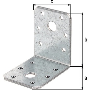 60 X 60 X 45 mm Angle Bracket with 2/12 Holes 0.25 mm <b>S</b>.2.5 ETA-08/165 GAH <b>Hooks</b> & Rails Pack of 50 - Product Image 3
