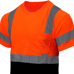 เสื้อยืดผู้ชายแขนสั้นสะท้อนแสงสำหรับทำงานชุดใส่ทำงานปลอดภัยทำตามสั่ง - Product Image 6