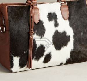 กระเป๋าโท้ทสะพายไหล่หนังวัวแบบพับได้กระเป๋าสะพายไหล่หนังวัวทำมือออกแบบได้ตามต้องการ - Product Image 3