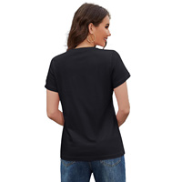 T-shirt d'été pour femmes adultes, vente en gros, coton léger, manches courtes, décontracté, respirant, écologique, grande taille, col rond, doux