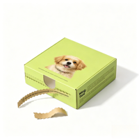 Boîte d'expédition en carton ondulé personnalisée avec bande déchirable, fermeture magnétique auto-scellante, écologique, pour emballage de friandises pour chiens et aliments pour animaux, colorée