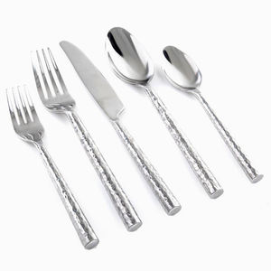 Cubiertos de acero inoxidable hechos a mano en la India, cubiertos de cobre personalizados, cuchillos, tenedores, cucharas, juego para hoteles, bodas, cenas - Product Image 5