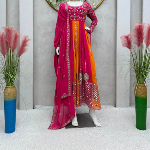 Lahenga choli อินเดียแบบดั้งเดิมสีสวยและพิมพ์ด้วยผ้าไหมเนย lehnga choli ชุดสตรีสไตล์ราจา
