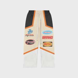 Chándales de diseño de logotipo bordado de Color amarillo con Panel hecho a medida para hombres, chándales impermeables y lluviosos para hombres - Product Image 5