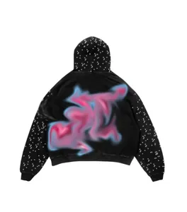 OEM Ensemble de survêtements 2 pièces respirants à motif numérique personnalisé avec strass pour hommes - Product Image 3