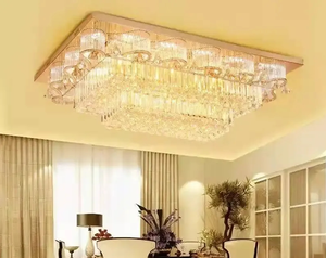 โคมไฟระย้าคริสตัล K9 ทรงกลม ดีไซน์หรูหรา สไตล์โรงแรม สำหรับห้องนั่งเล่น แสงสีทอง ใช้หลอดไฟ LED รุ่นใหม่ - Product Image 4