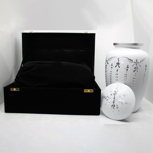 Urna Moderna y Elegante de Aluminio Grabada con Diamantes Blancos, Jarra Funeraria Conmemorativa para Adultos de un Proveedor Confiable - Product Image 2