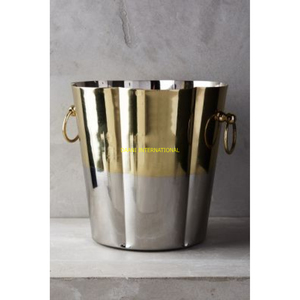 ถังน้ำแข็งสแตนเลสพร้อมฝาและที่คีบทันสมัยหรูหราผนังสองชั้นฉนวนไวน์วิสกี้เย็นเบียร์ดีไซน์ใหม่ - Product Image 3