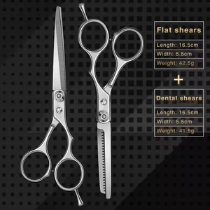 Ciseaux à cheveux droits tranchants en acier inoxydable pour droitier avec poignée en plastique ergonomique Ciseaux de coiffeur de haute précision - Product Image 4