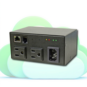 PDU Inteligente Neutro de 15A 110V con Control Remoto por Ethernet, 2 Tomas NEMA 5-15R para Uso Industrial, Certificación CE FCC - Product Image 1