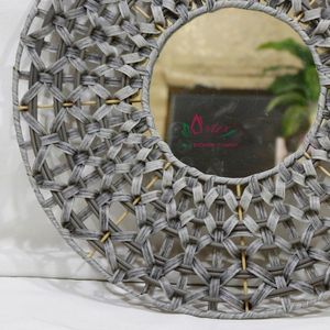 Espejos naturales populares con decoración de pared Espejos de plástico con marcos hechos en arte redondo de lujo moderno decorativo para Baño - Product Image 4