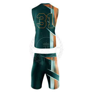 Ropa Deportiva Transpirable para Exteriores, Conjuntos de Uniformes 7 7 para Adultos, MOQ Bajo, Nuevo Diseño, 100% Poliéster, Sin Mangas, Alta Calidad, Personalizado - Product Image 3