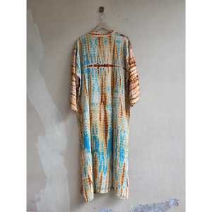 Handmade Boho Kimono Tie Dye Sari Silk Robe Resort Outfit-Swimsuit Cover Ups - Product Image 4
