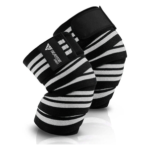 ผ้าพันเข่าแบบยืดหยุ่นสำหรับยกน้ำหนัก เพิ่มแรงในการยกน้ำหนัก สำหรับออกกำลังกายในยิม ซิทอัพ ดั๊ดเดิลิฟท์ - Product Image 1