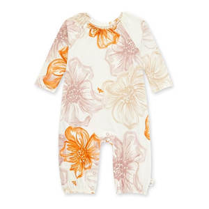 Combinaison en coton biologique 100% pour bébé, barboteuse pour bébé fille, combinaison, plus facile à couper le matin, durabilité, douceur - Product Image 1