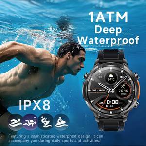 สมาร์ทวอทช์ MK100 หน้าจอ AMOLED 1.7 นิ้ว ตัวเรือนโลหะ สายยาง GPS ระบบระบุตำแหน่ง Beidou วัดอัตราการเต้นของหัวใจ เครื่องนับก้าว ตรวจจับการนอนหลับ สำหรับทุกเพศ - Product Image 6