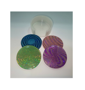 Posavasos de resina epoxi para fiesta de boda Posavasos de resina epoxi Diseño superior Precio bajo Uso Posavasos de resina - Product Image 3