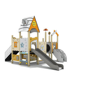 Ensemble de diapositives de panneau PE commerciales de qualité supérieure durables et personnalisables pour l'équipement de terrain de jeu extérieur de jeu imaginatif - Product Image 3