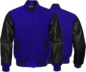 OEM Custom Embroidery Worsted <b>Patch</b> Polyester Men College Varsity Letterman Winter <b>Jacket</b> Breathable Thick Stand Collar Front - Product Image 1
