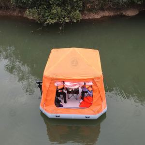 Tente flottante gonflable à eau en gros tente de radeau durable abri de radeau d'île flottante pour le camping en plein air et la relaxation - Product Image 4