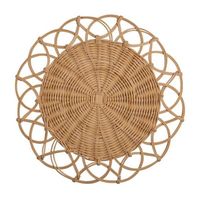 Meilleur choix de sets de table ronds bohèmes écologiques en rotin tressé pour la décoration de table à manger, OEM du Vietnam