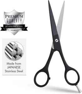 Kit de cisailles de coiffeur professionnelles sur mesure en acier inoxydable noir coupe de cheveux ensemble de ciseaux amincissants avec outil de beauté peigne - Product Image 4