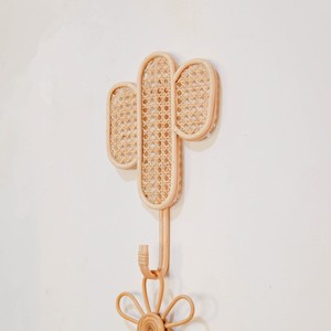Cactus Rattan Wall <b>Hooks</b> for Hanging Clothes Dresses and Shirts <b>Coat</b> <b>Racks</b> Sustainable Reusable Bathroom Towel Hanger Hoo - Product Image 6