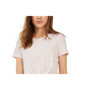 Top casual rosa extra small da bambina Love Fire con design metallico attorcigliato sul davanti - Product Image 2