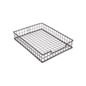 Panier en fil métallique noir robuste avec poignées pour organiser le rangement dans la cuisine, la salle de bain ou le garde-manger de style fermier - Product Image 6
