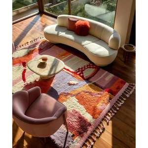 Tapis marocains faits main en laine, authentiques tapis berbères, laine naturelle, artisanat artisanal, taille et couleurs personnalisables, haute qualité - Product Image 1