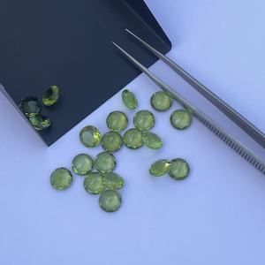 6mm 8mm 10mm péridot vert naturel rond brillant coupe pierre précieuse en vrac meilleur prix de gros Semi précieux pour la fabrication de bijoux 2025 - Product Image 4