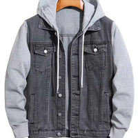 Premium Yüksek Kaliteli Denim Çevre Dostu Su Geçirmez Rüzgar Geçirmez Nefes Alabilen Kapüşonlu Kışlık Erkek Özel Tasarım Çok Satan Ceket