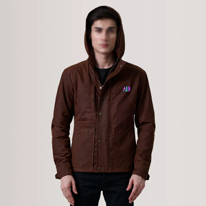 Chaqueta de Lona para Hombre, Diseño Moderno con Capucha, Tejido Resistente, Secado Rápido, Transpirable, Ajuste Cómodo para Estilo Urbano - Product Image 5