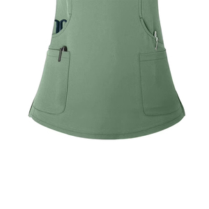 ชุดสครับแบบมีซิปที่คอ แขนสั้น สวมใส่สบายสำหรับผู้หญิง กางเกงจ็อกเกอร์  รับสกรีนโลโก้ ชุดสครับสำหรับพยาบาลและแพทย์ในโรงพยาบาล - Product Image 4