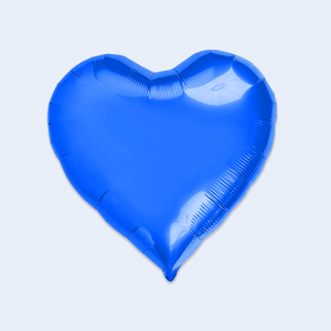 Globos de Corazón Metalizados Azul Oscuro para Fiesta, 24 Pulgadas, Bolsa de 12 Unidades - Product Image 1