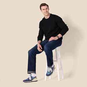 Pull-over d'hiver en coton avec logo personnalisé pour hommes, pull-over à col rond de taille personnalisée, sweat à capuche - Product Image 4