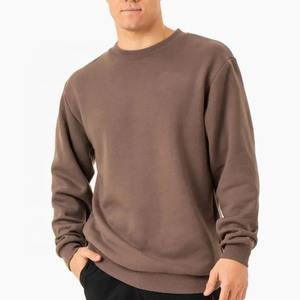 A granel de alta calidad Unisex liso logotipo personalizado sudaderas hombres cuello redondo sudadera polar cuello redondo sudadera para hombres - Product Image 3
