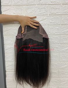 Peluca de cabello humano Real Remy virgen 100% de alta calidad, Color Natural recto, máquina de longitud personalizada, trama doble Thanh vietnamita - Product Image 6