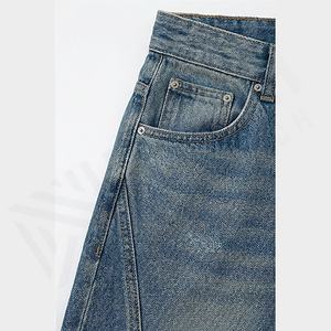 Jeans Ajustados de Mezclilla para Hombre, Lavado Vintage con Impresión Láser Personalizada, Pantalones Rotos, Color Personalizado al por Mayor - Product Image 5