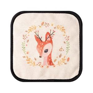 Ustensiles colorés vintage imprimés tendance hôtel maison utilisations quotidiennes lin certifié GOTS 100% coton biologique Style personnalisé maniques - Product Image 3