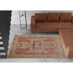 Alfombra Marrón con Estampado Navajo, Patrón Geométrico, Decoración Bohemia Turca para Cocina y Exteriores, Alfombra de Chenilla - Product Image 1