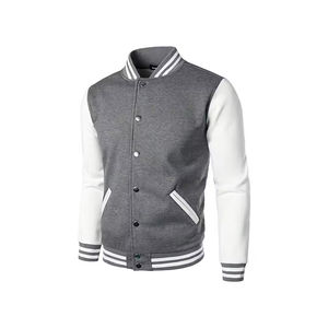 Veste universitaire décontractée confortable pour homme, fermeture éclair sur le devant, logo personnalisé, couleurs et tailles personnalisées, respirante, séchage rapide, service OEM pour l'hiver - Product Image 2