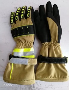Gants de lutte contre l'incendie gants de protection des mains sécurité industrielle cuir de vache noir imperméable respirant gants de pompier - Product Image 3