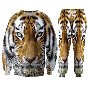 Trajes de jogging blancos de poliéster 100% para hombre con logotipo sublimado Conjunto de 2 piezas transpirable para estilo sólido de invierno - Product Image 4