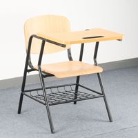 Mobilier scolaire Chaise d'étudiant Chaise de salle de formation et bureau Chaise d'école en bois avec tablette pour écrire